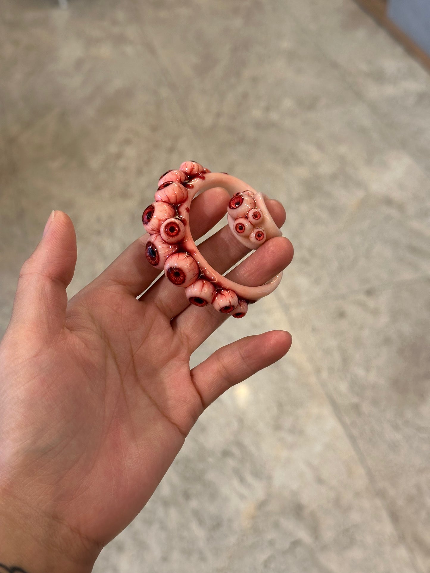 Crimson Choir of Eyes Bracelet