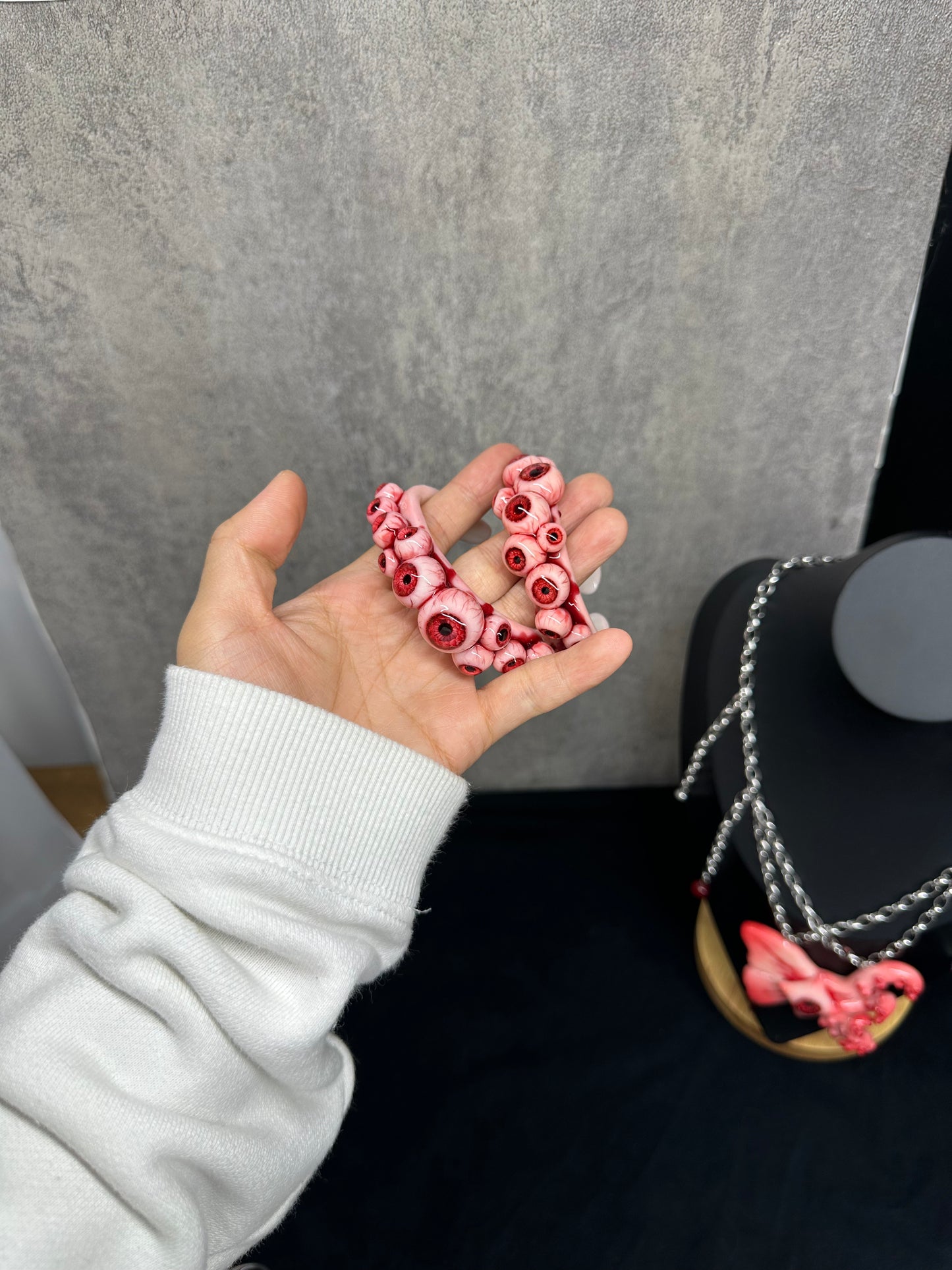 Crimson Choir of Eyes Bracelet