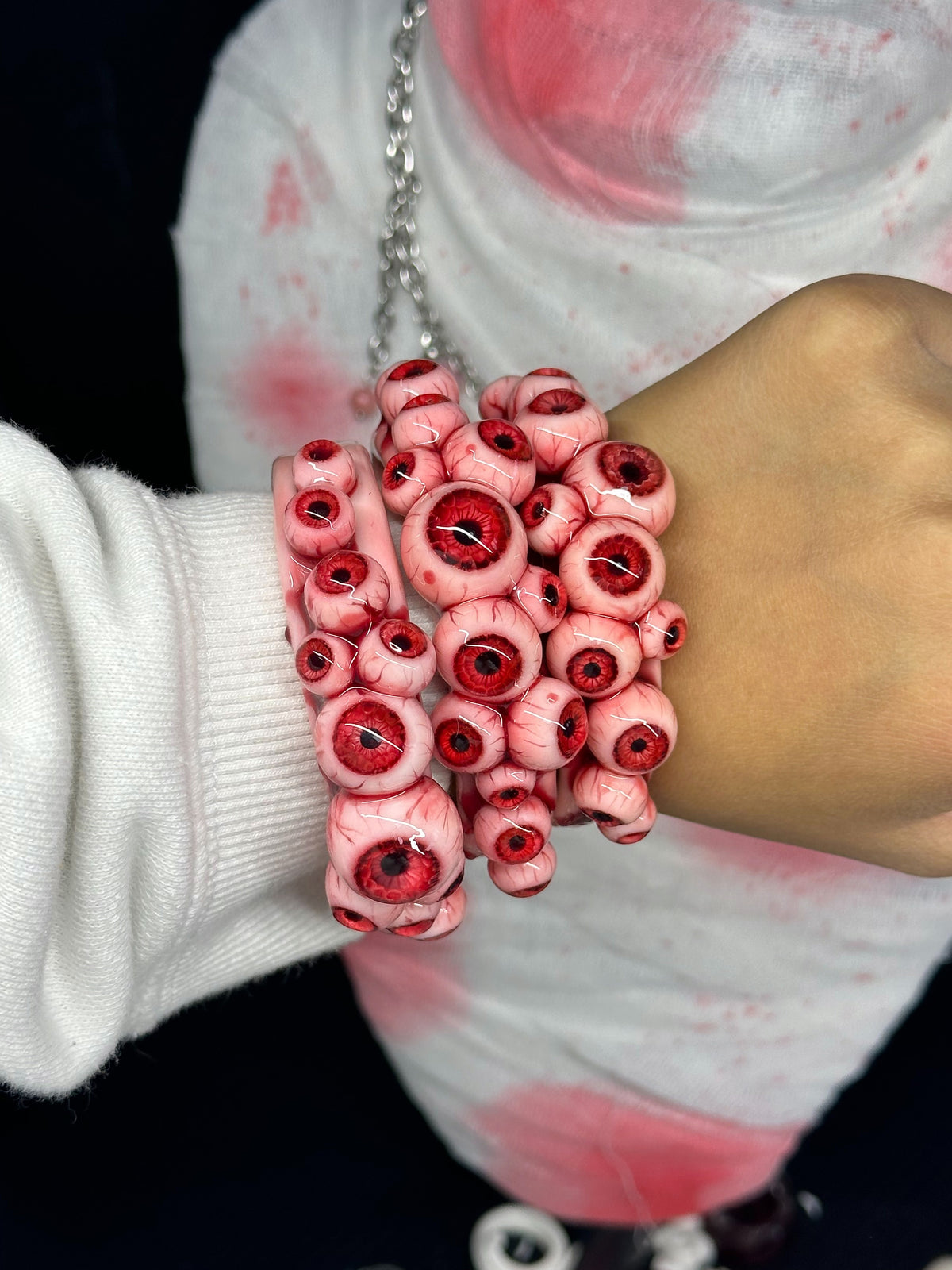 Crimson Choir of Eyes Bracelet
