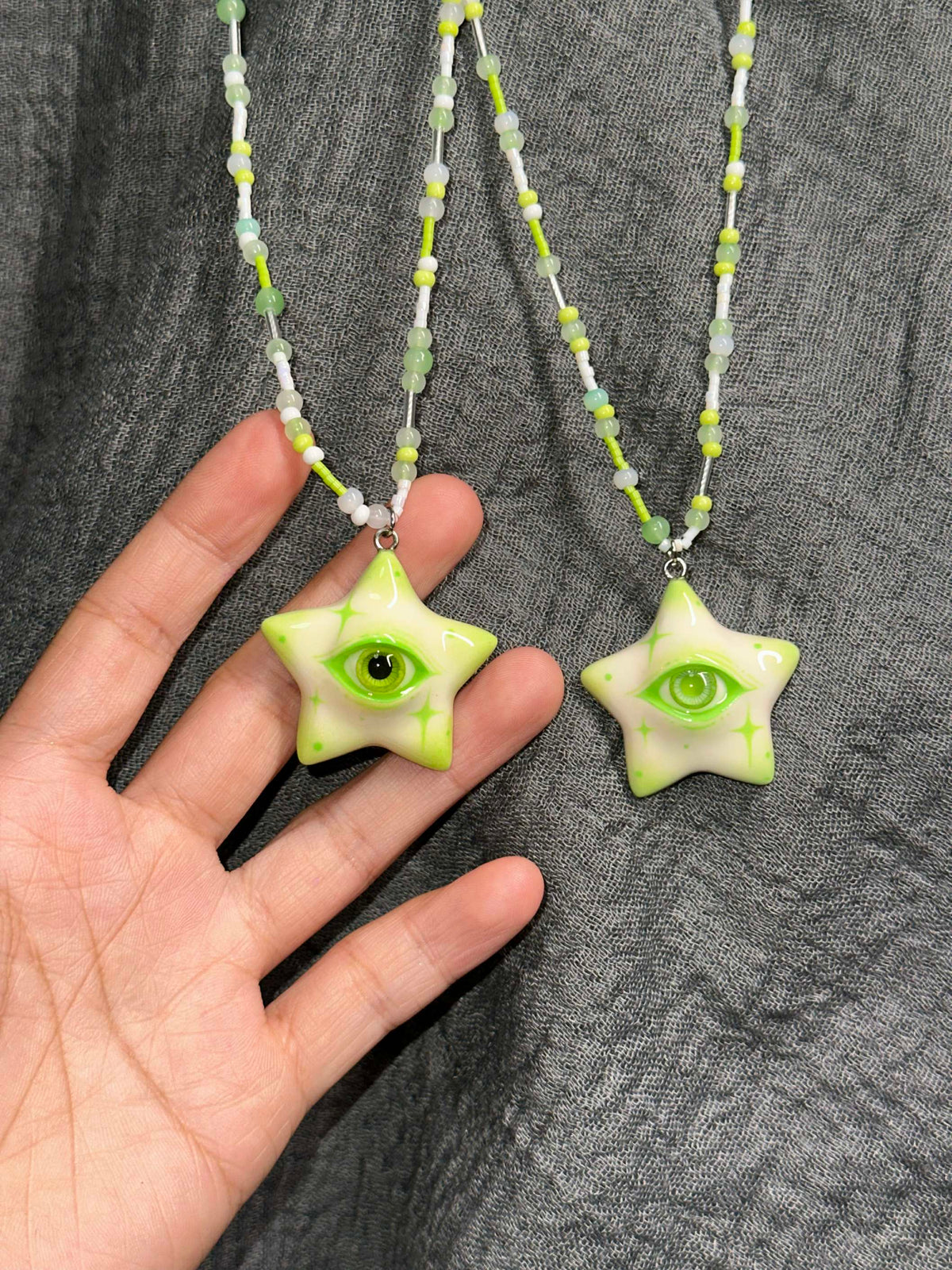 Lime Star Eye Necklace Collection
