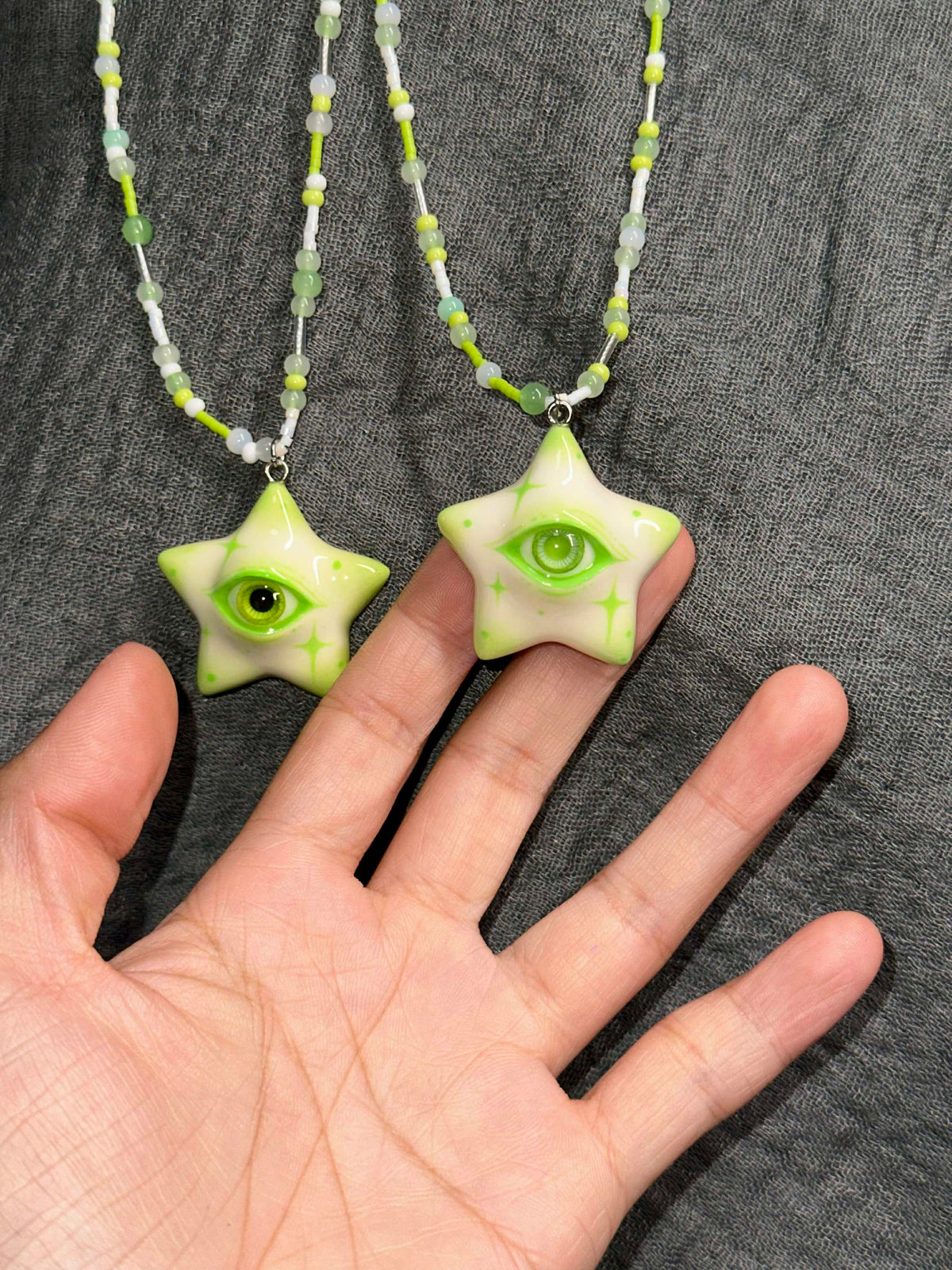 Lime Star Eye Necklace Collection
