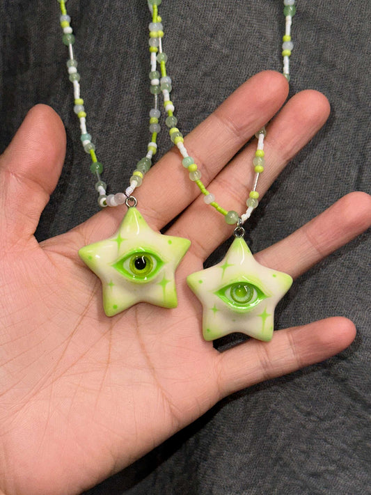 Lime Star Eye Necklace Collection