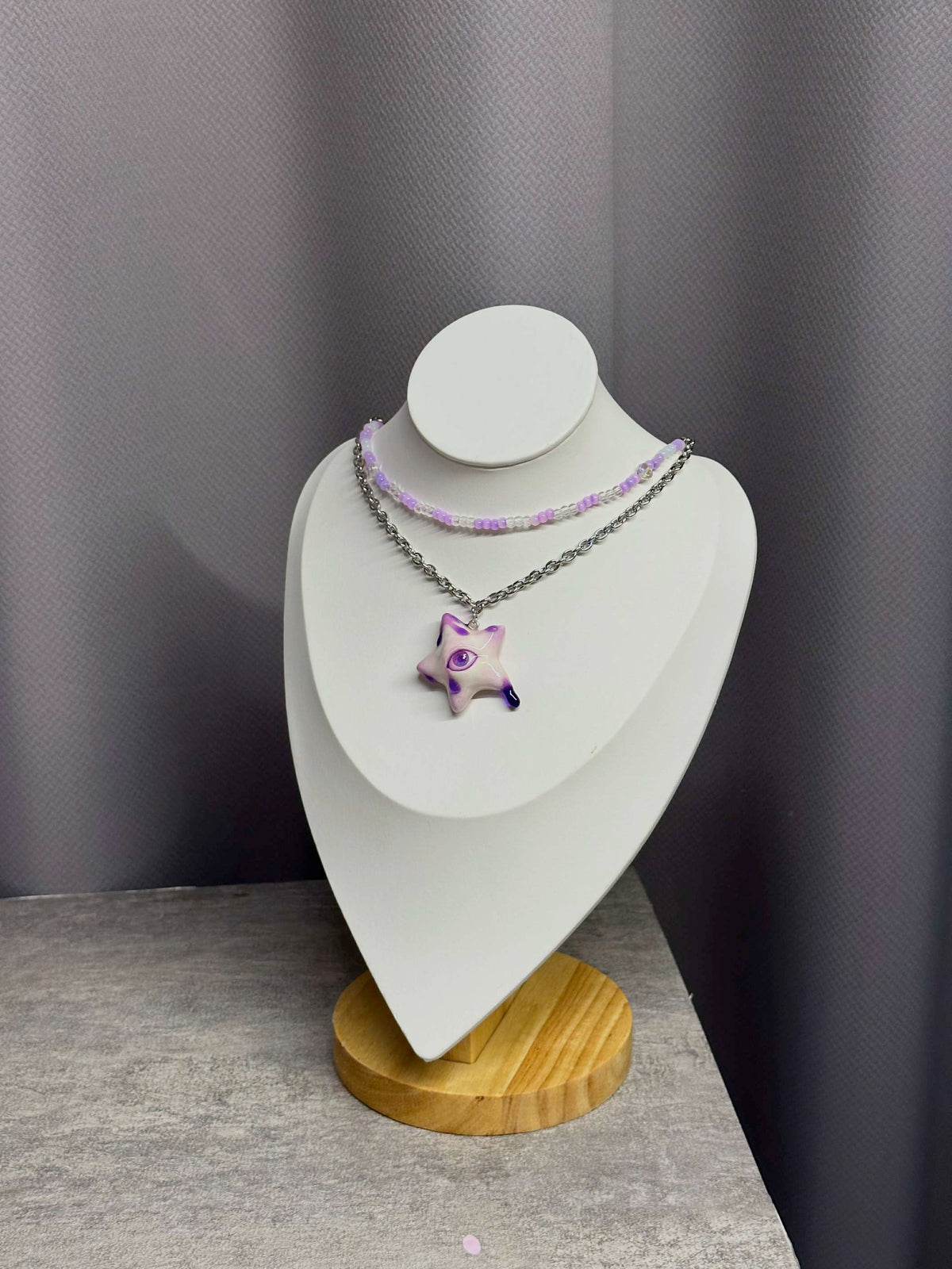 Violet Tipped Star Eye Necklace