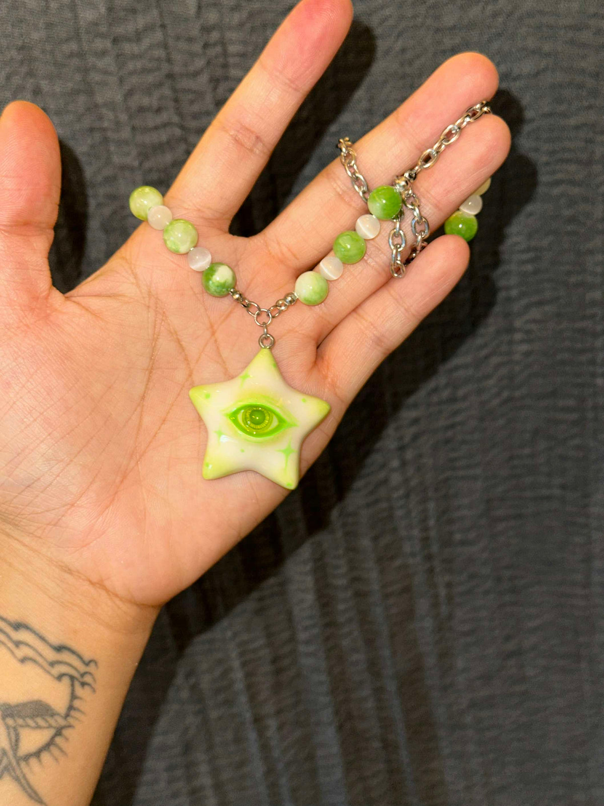 Lime Star Eye Necklace Collection