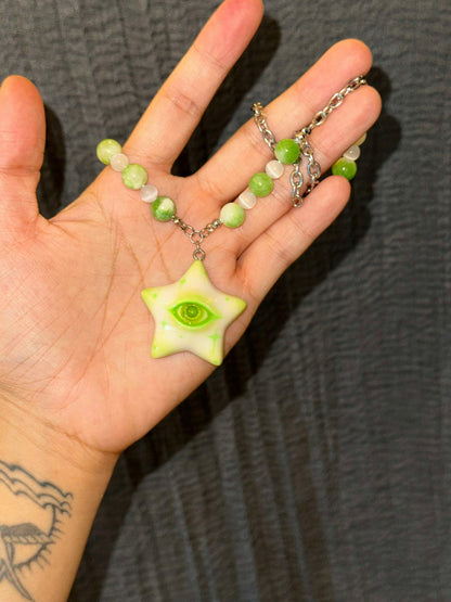 Lime Star Eye Necklace Collection