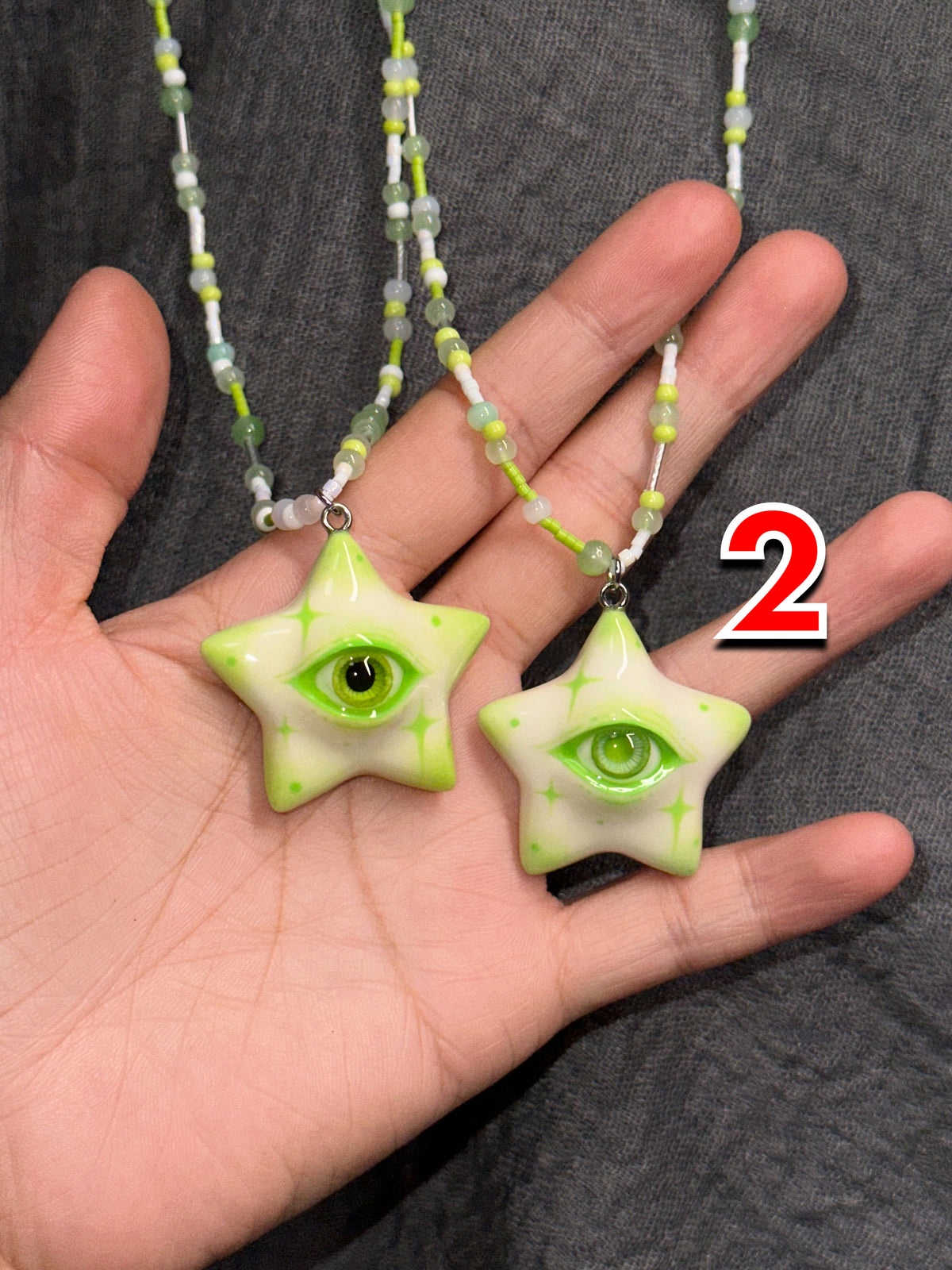 Lime Star Eye Necklace Collection