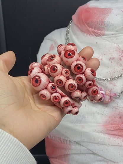 Crimson Choir of Eyes Bracelet
