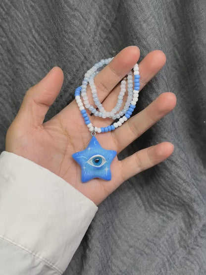 Azure Star Eye Necklace